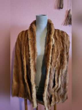 Vintage Mink Koslows Fort Worth Vintage Fur Cape Shawl